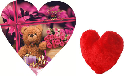 

Skylofts Cute 5pc Chocolate Birthday Heart Gift Box with heart stuff toy Combo(45gms)