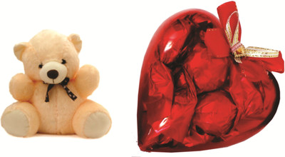 

Skylofts Cute Acrylic Heart Chocolate Gift Pack With A Cute Teddy Combo(60gms)