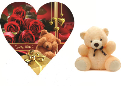 

Skylofts Cute 5pc Chocolate Valentines I MISS YOU Heart Gift Box with a cute teddy Combo(45gms)