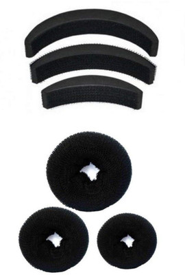 

CartKIng Hair Style DONUT Perfect BUN- JUDA Maker Tool For Women - Hair Bumpits - Puff/Puffs Maker For Girls-Women Hair Accessory Set, Bun(Black)