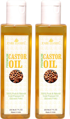 

Park Daniel Premium Cold Pressed Castor Oil Combo Set of 2 No.200 ml Bottles Hair Oil(400 g)