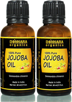 

Donnara Organics 100% Pure Jojoba oil- Natural & Undiluted Combo pack of 2 bottles of 30 ml(60 ml)(60 ml)