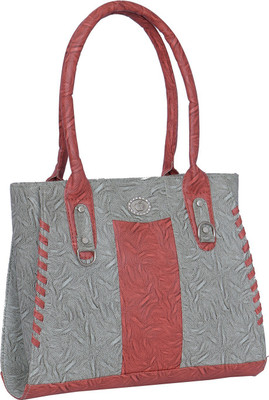 Janta Soft Shoulder Bag(Grey, Red)