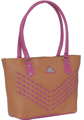 

Janta Soft Shoulder Bag(Tan, Pink), Pink;tan