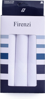 Firenzi FMHK00015WHITE ["White"] Handkerchief  (Pack of 3)