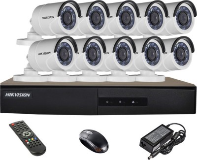 HIKVISION HIKVISION 1MP 16CH DVR DS-7A16HGHI-F1 OR DS-7B16HGHI-F1 01PCS 1MP BULLET CAMERA DS-2CE1ACOT-IRP OR DS-2CE1ACOT-IRP/ECO 10PCS Security Camera(16 Channel)