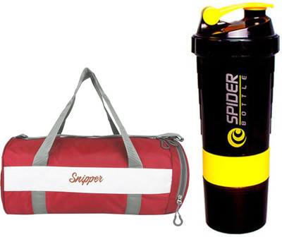 

Snipper Combo of Shoe Compartment Red Bag and Shaker Yellow Gym & Fitness Kit