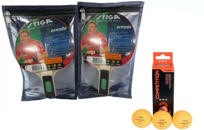 

Cosco Stiga Tornado Table Tennis (2 Racquet), (2 Cover), (3 Balls) Table Tennis Kit