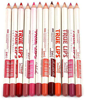 

MN True Lips Lip Liner Pencil Pack of 12(Multicolor)