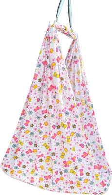 

Younique Cotton Infants Pink Butterflies Baby Cradle Swing with Spring Set and Mosquito Net(Pink)