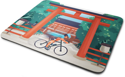 

Rawpockets Mouse Pad ' Cycling ' Printed Mouse Pad|Printed Mouse pad|Rubber Mouse Pad|Laptop and Desktop Accessories|Designer Mouse pad|Non Woven Fabric Mousepad(Multicolor)