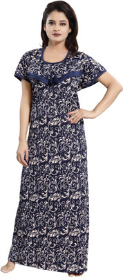 Shopping World Women Nighty(Dark Blue)