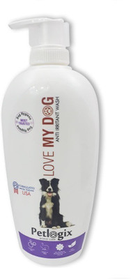 

petlogix Anti Irritant Pet Wash Shampoo for Cats, Dogs and other Pets with All Type of Coats - 100% Natural LOVE MY DOG Anti Irritant Cleaning and Washing Shampoo with Aloevera, Oatmeal, Camomile Extracts - pH Balanced Soothing and Nourishing Anti Irritan