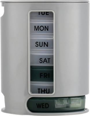 

Bluwings Weekly Manual of Medicin Pill Tablet Box Organizer Spliter(Silver)