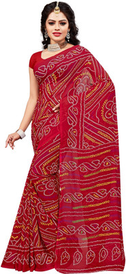 Vardan PRINTS Printed Bollywood Georgette Saree(Red)