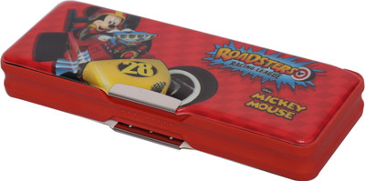 

Disney MICKEY MICKEY Art Plastic Pencil Box(Set of 1, Red)