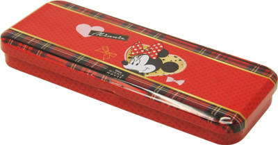 

Disney MINNIE MINNIE Art Metal Pencil Box(Set of 1, Multicolor)