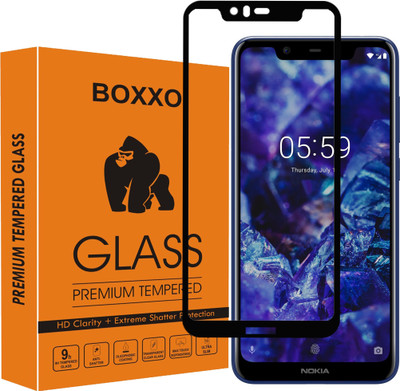 Boxxo Edge To Edge Tempered Glass for Nokia 5.1 Plus(Pack of 1)