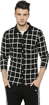 CAMPUS SUTRA Men Checkered Casual Black Shirt