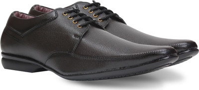 

Axonza AXONZA Men's Synthetic Leather Office wear 184 Brown Lace up Formal Shoes Derby For Men(Black