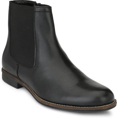 

Delize Leather Formal Ankle Boots Boots For Men(Black
