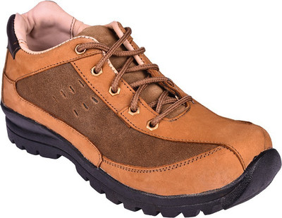 

BB LAA Genuine Leather Hiking & Trekking Shoes For Men(Tan