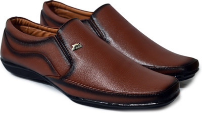 

Feetway Smooth Synthetic Leather Flat Lace up Formal Shoes for Men Slip On For Men(Brown, Tan