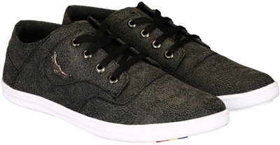 

Shoe Island El-Dorado Popular Leatherette Trending Grey Black 'n' White Lace-Up College Wear Casual Sneakers For Men Sneakers For Men(Grey, White