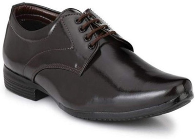 

OPTIFEET Men's Brown Synthetic Leather Formal Shoes Derby For Men(Brown