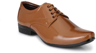 

OPTIFEET Men's Tan Synthetic Leather Formal Shoes Derby For Men(Tan