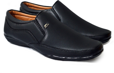 

Feetway Smooth Synthetic Leather Flat Lace up Formal Shoes for Men Slip On For Men(Black