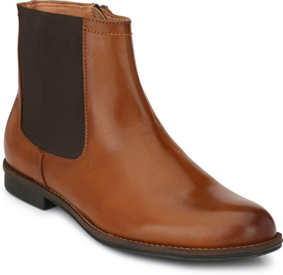 

Delize Leather Formal Ankle Boots Boots For Men(Tan