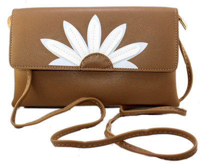 

Skoll Girls Casual Brown Synthetic Leather Sling Bag