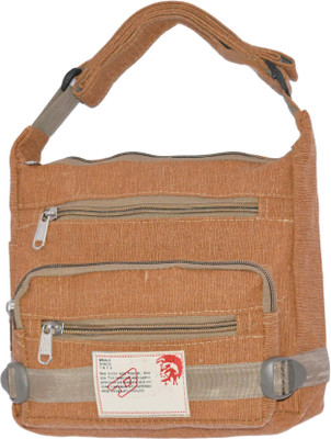 

MINAAR Men & Women Evening/Party, Casual, Formal Brown Canvas Sling Bag