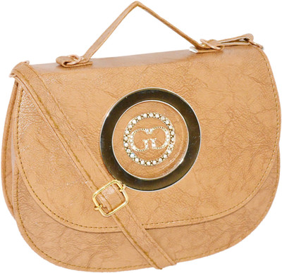 

minaar Girls Casual Beige Leatherette, PU Sling Bag