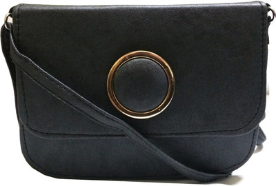 

VeePlay Women Casual, Evening/Party Black PU Sling Bag