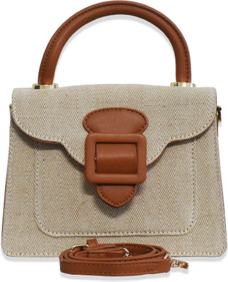 

GIRL EXCUSE Women Casual Tan Jute Sling Bag