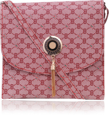 

minaar Women Evening/Party, Casual Maroon Leatherette, PU Sling Bag