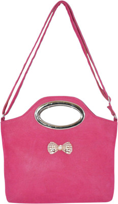 

minaar Girls Casual Pink Leatherette, PU Sling Bag