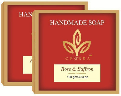 

Org'era Handmade sugar soap Rose and Saffron(200 g, Pack of 2)