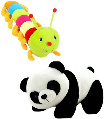 

MEGAEMART PANDA[25CM] AND CATERPILLAR[50CM] ANIMAL SOFT TOY - 50 cm(Multicolor)