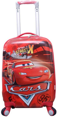 

Fashion Knockout red color street car print  inch suitcase Expandable Cabin Luggage -  inch(Red