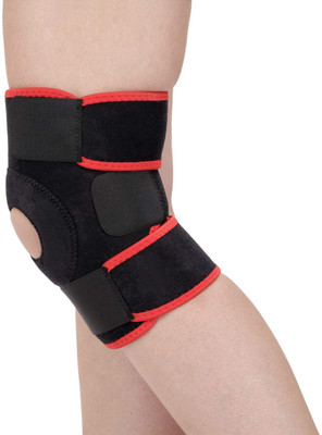 

GymWar Knee Support, Adjustable Knee Support, Supports, Knee Brace, Knee cap Knee Support (, Black, Red