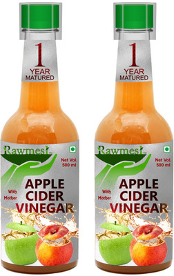 

Rawmest 1 YEAR MATURED Apple Cider VInegar with Extra Mother for weight Management Vinegar(1000 ml, Pack of 2)