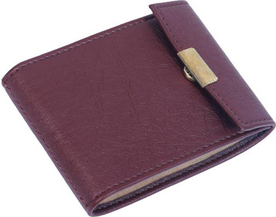 

Just Leather Men Casual Maroon Artificial Leather Card Holder(12 Card Slots), Brown