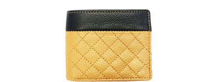 

Firdekho Men Casual Yellow, Green Genuine Leather Wallet(6 Card Slots), Tan black