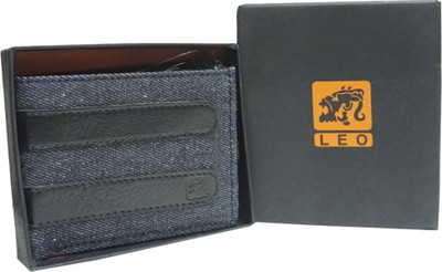 

Leo Men Casual Blue, Black Denim Wallet(8 Card Slots), Multicolor