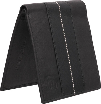 

BACHELOR Men Casual Black Genuine Leather Wallet(8 Card Slots), Brbc44