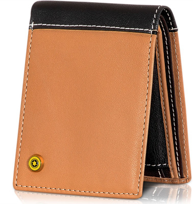 

POLLSTAR Men Casual Tan Genuine Leather Wallet(6 Card Slots)