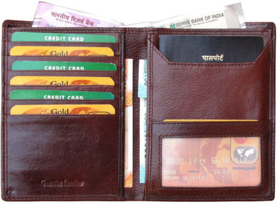 

ABYS Men Casual Brown Genuine Leather Wallet(7 Card Slots)